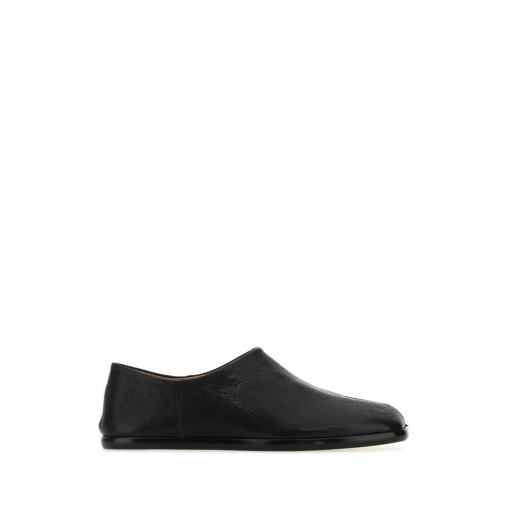 Maison Margiela Women Black Leather Tabi Loafers
